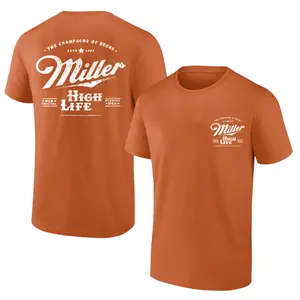 Miller High Life Champagne of Beers T-Shirt (Front and Back Print) - Men'Graphic Tee, Casual Cotton Shortsleeve, Retro Beer lover Gift For Men, Menswear Top