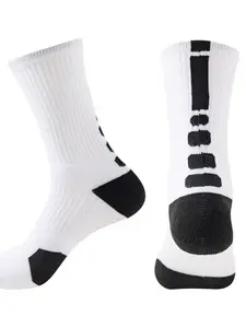 Professional Sports Training Socks, Mid-Calf Long Socks with Towel Bottom, All-Season Basketball Socks, Comfortable and Durable