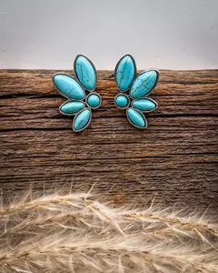 Solene Stud Earrings in Teal Solene Stud Earrings in Teal