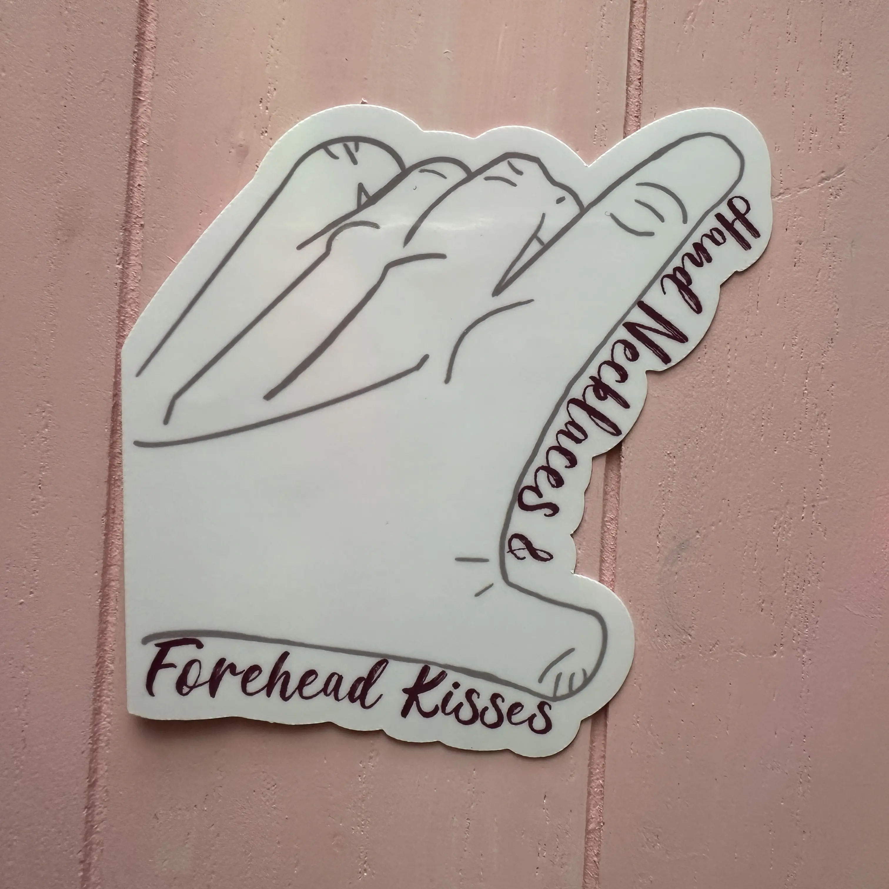 Hand Necklaces and Forehead Kisses Vinyl Sticker Glossy