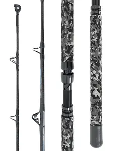 BLUEWING 6'0" Ghost Trolling Fishing Rod 1pc Fiberglass Solid Trolling Fishing Rod with Stainless Steel Guides Moderate Fast Action Multiple Max Drag Options, 30-50lbs/50-80lbs/80-130lbs