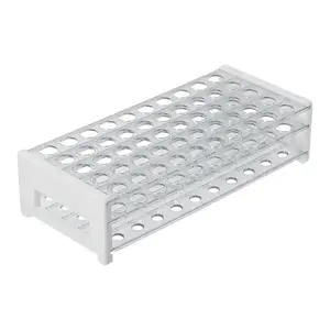 Plastic Test Tube Rack for 15/18 mm Tubes, Hole Diameter is 18.7mm, Holds 50, Detachable,  208U2 (Pack of 1)