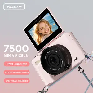 5K Digital Camera for Photography with 75MP, 3 Inch 180° Flip Screen, 18X Digital Zoom, 32GB Micro SD Card, Ideal for Gift,Y2K,CCD,vintage