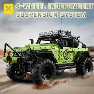 Pro 1:8 Jeep Wrangler Building Set 2357 PCS - 4WD SUV Model Kit, STEM Assembly Blocks, Collectible Car Gift for Teens, Boys & Men