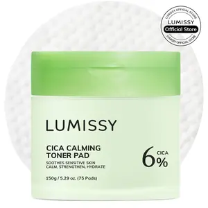Lumissy Centella Leaf Calming Toner Pads (75 Pads) | Instant Soothing Facial Peel for Redness, Irritation Sensitive Skin Hydrating and Moisturizing Hydrate Moisturizer