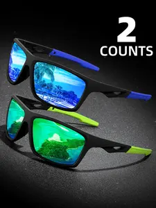 Unisex Sporty Square Frame Glasses, Trendy Casual Tinted Lens Glasses for Everyday Use, Fashion Accessories for Outdoor Activities, Outdoor Sports Eyewear