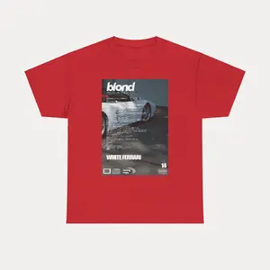 Blond Ferrari Vintage Racing Car Tee – Classic Sports Car Graphic T-Shirt for Car Enthusiasts, Motorsport Fans, Retro Racer, Ferrari Lovers, and Auto Style Enthusiasts – Men's and Women's Fashion Apparel – Comfortable and Stylish Casual Wear Tee Crewneck