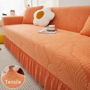 Leaf Pattern Sofa Cover, Sofa Couch Covers, 1 Count Removable, Sofa Protector for Living Room, Home Decor Supplies, Home Accessories