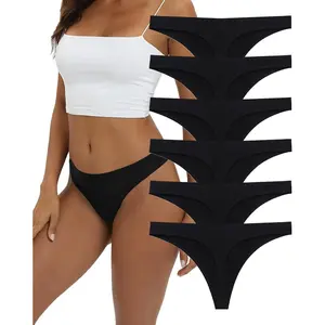 10 Pack Seamless Thongs for Women Breathable Thong Underwear Set Show Panty Line