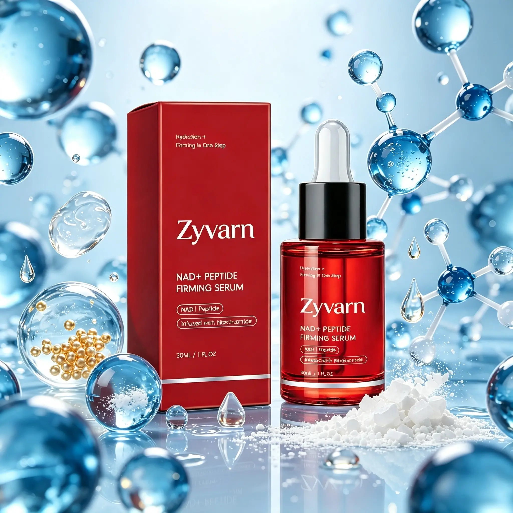 Zyarn Hydration+ NAD Peptide Firming Serum Review  NAD+ Serum for Firming & Hydration | Peptide Complex with Niacinamide for Smooth Glowing Skin | Daily Anti-Aging Skincare #NADSerum #PeptideSkincare