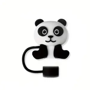 Panda Straw Cover Fits XL 10mm Straws Topper Drinkware Silicone