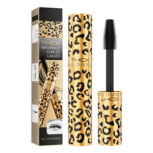 Waterproof Mascara, Thick Naturally Curled Lashes, 24HR Lift & Windproof Water-Resistant Formula, Leopard Print Bottom, Fragrance-Free for Combination Skin, Long-Lasting