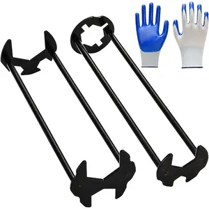 Multifunctional Basin Wrench Set 7 Sizes Sink Faucet Tool Plumbers Wrench with Hex Universal Plumbing Tools for Kitchen & Bathroom with Glove