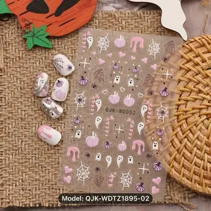 Ghosts & hearts nail stickers