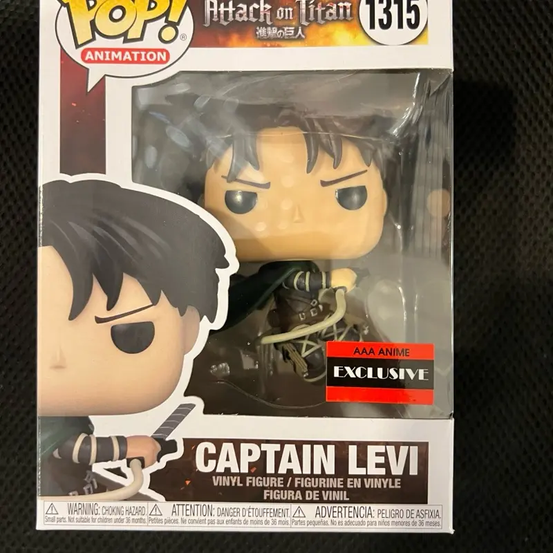 Funko Pop! Animation Attack on Titan Captain Levi Vinyl Figure 1315 AAA Anime Exclusive Collectible Figurine