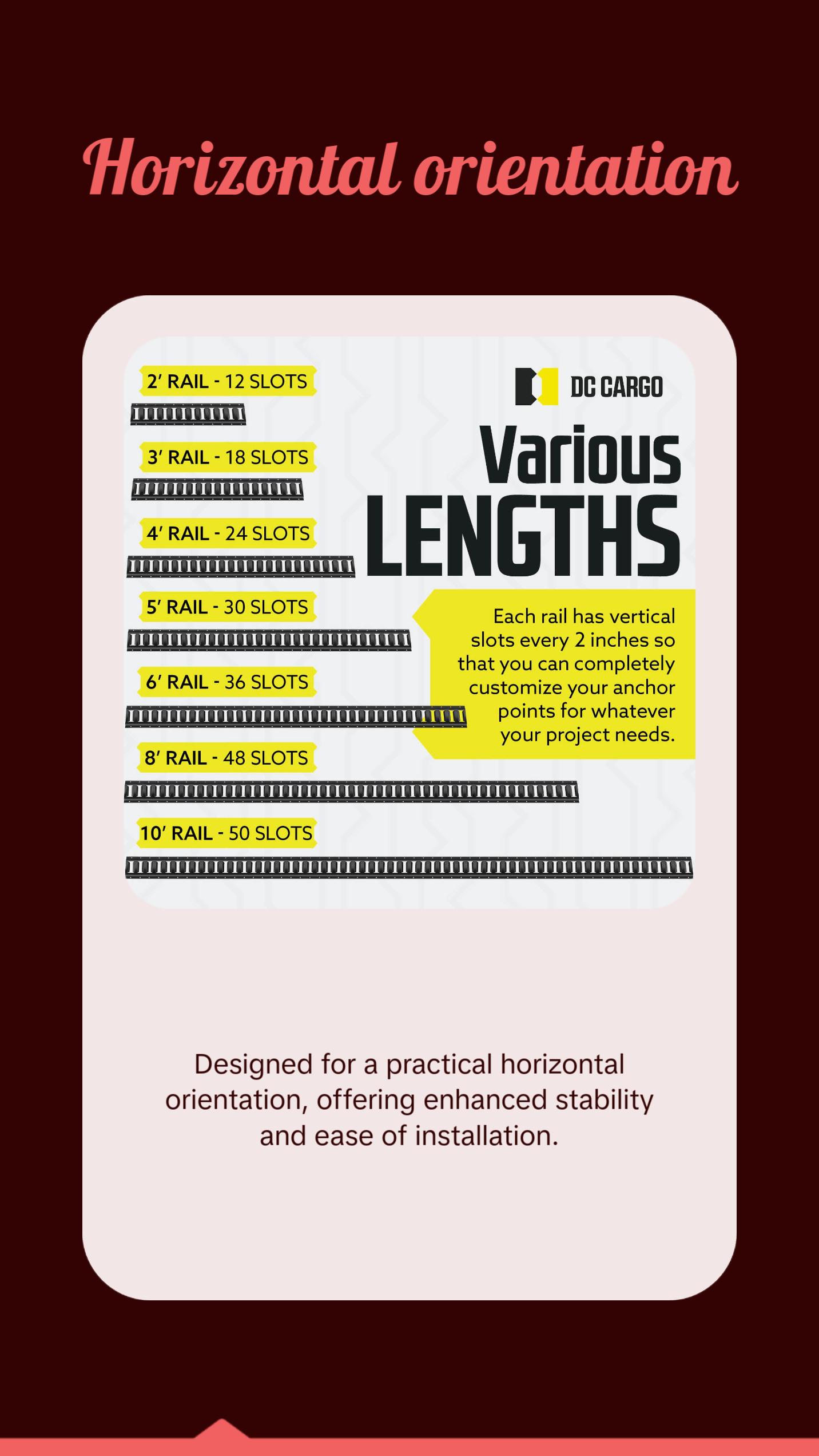 10 ft Black Powder Coated 3-pack Horizontal Rail