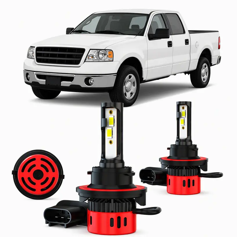 2PC 9008 H13 LED Headlight Bulbs Kit Fits Ford F150 2004-2014 High Low Beam Super Bright Led