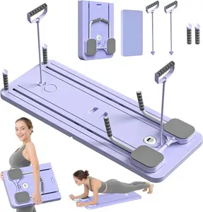 UMAY Pilates Board with Yoga Socks - Pilates Equipment Set, Multifunctional Foldable Home Pilates Board, 5-in-1 Pilates Skateboard outdoorfun