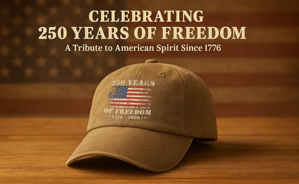 America Birthday Hat 1776 2026 250 Years Anniversary Hat for Men Low