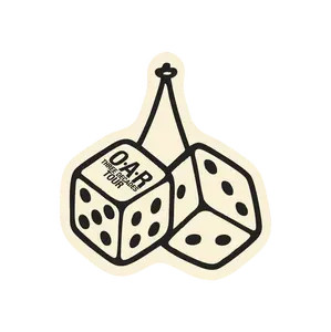 Three Decades Tour Fuzzy Dice Sticker