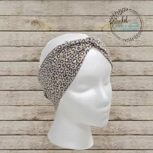 Handmade Cheetah Print Twisted Headband