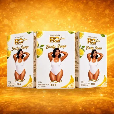 RG Glow Cleansing Soap Set - 3 Nourishing Body Soaps, Hydrating Cleanser, Brightening Daily Bath Product, Ideal for Glow-Inspired Routine Bath Gift Set