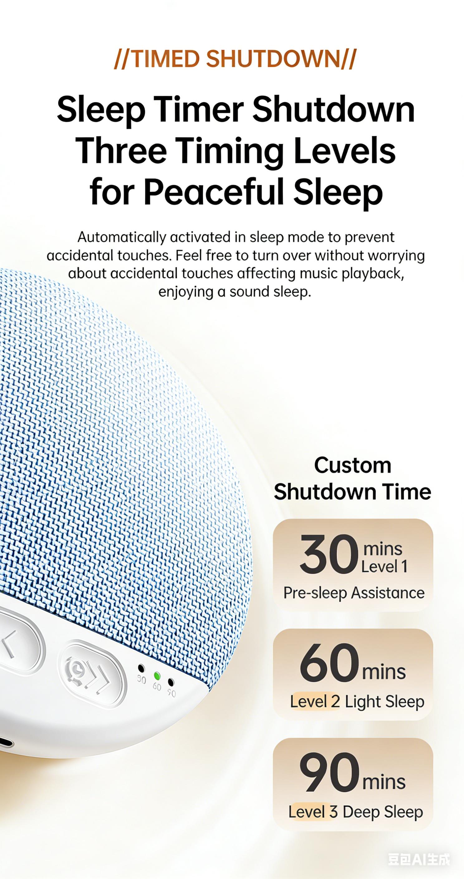 2026 New Sleep Pillow Speaker, Multifunctional Speaker, Wireless Speaker Subwoofer, Noise Timer Function, Stereo Bass Sleeping Earphones