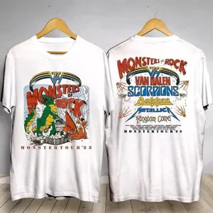 [SALE UP TO 30%] Tour Rock Monsters 1988 T-Shirt Vintage Van Halen Concert Gift Fans Double-sided printing