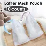 10-Count Exfoliating Bar Soap Pouches Set - Double Layer Foam Boost Net, Drawstring Design Travel-Ready Pouch, Easily Produce Foam, Handmade Soap Safe Holder, Bathroom Cleaning Accessories (Random Colors)