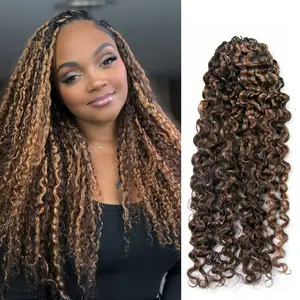 YWIGS Brown Crochet Human Hair for Miracle Knots Boho Braids #4/27, #4/30, #27/30 Blend Color Crochet Hair Pre-Separated Water Deep Wave Crochet Hair Human Hair  #tiktokshopmemorialday