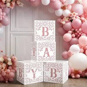 4 count Cielito Lindo  Shower Party Decorations Mexican Papel Picado  Boxes with Letters Mexican Fiesta Blocks Boxes Decor for Gender Reveal Birthday Fiesta Photo Props()