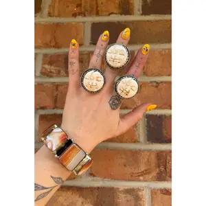 Sleeping Duo Moon Ring