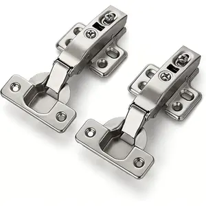 60 Pack 30 Pairs European Kitchen Cabinet Hinges Soft Close Full Overlay Door Heavy-Duty Frameless Adjustable Concealed Cabinet Cup Hinges
