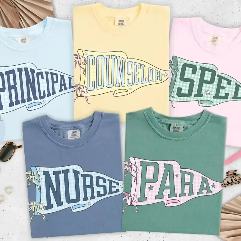 Custom School Staff Team Shirt Comfort Colors, Principal Tee, Counselor Tee, SPED Shirt, Nurse TShirt, Para TShirt, Teacher Gift, Back To School Tee, Full Sizes