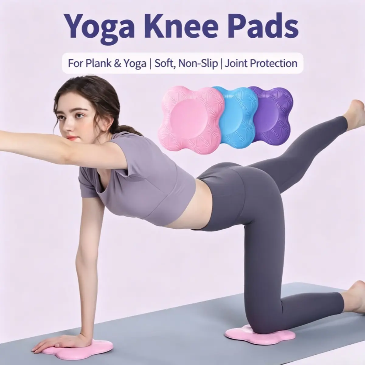 TPE Elbow Support Pad Cushion Non Slip Comfort Mat for Yoga Pilates Exercise Floor Workout Adults Kids
