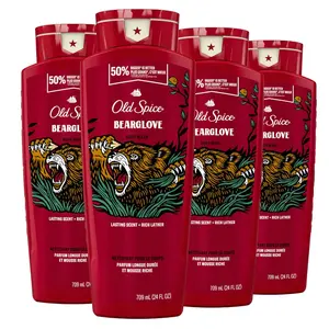 Old Spice Body Wash for Men, 3X Defense, 24/7 Shower Fresh with Long Lasting Lather, Bearglove Scent, 24 Fl Oz (Pack of 4) Procter & Gamble