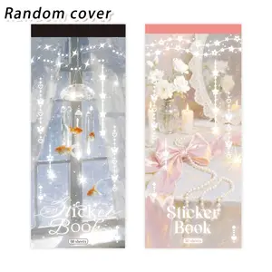Random Cover Chain Shape Sticker Book, 30 Pcs Pet Material Multi-Color Design, Ideal for Diary Scrapbook DIY Decoration