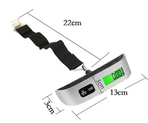 Portable Electronic Hanging Luggage Scale, 50kg Digital Handheld Luggage Hanging Baggage Scale With Backlight LCD Display, Hand Tool