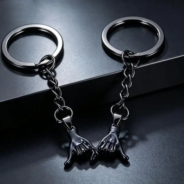 2 PCS Pinky Theme Interlock Keychains - Cute Portable Couple Charms, Durable Daily Carry Keepsake for Anniversary Gifting homedecor,back to school,back to school haul