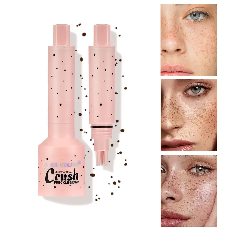 Korean Alcohol-Free Freckle Stamp Stick Cosmetic - 5 Natural Dark Dots, Natural Korean Makeup, Quick Application, Long-Lasting, Waterproof, All Skin Types, 24-Month Shelf Life, Summertime Picnics, Carefree Style, No Harmful Additives