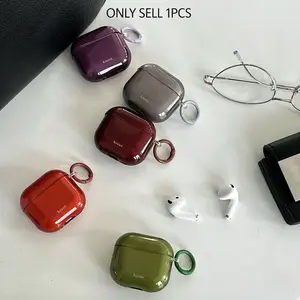 Vintage Transparent Five-Color Earphone Case for Apple AirPods Pro 3/2/4/3/2, Fashionable Women's Earphone Cover, Simple Design, Earbuds Gift