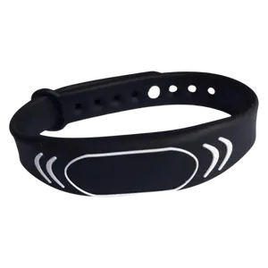 Black & White NFC Bracelets - Waterproof & Outdoor Use - Compatible with iPhone & Androids - Fast Read/Write Function - Amiibo Compatible- Ntag213
