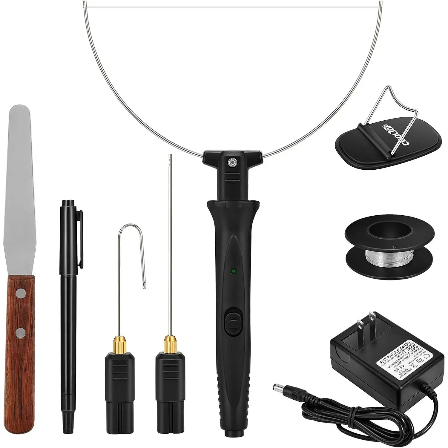 18W Power Electric Hot Wire Carving Kit - 3-in-1 Plastic+Steel Tool with Cleaning Pen, Low-Density Material Compatibility (KT Board, EPS, EPP), Overheat Guard for Office Cutting Supplies