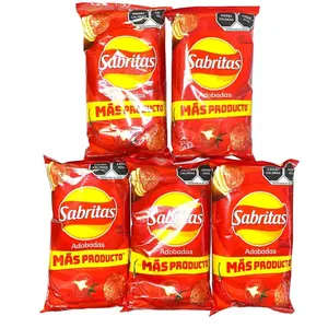 5 - PK Sabritas Adobada More Product More Flavor Crunch Snack Crunchy - 42 GRAMS PER BAG - SABRITAS MEXICANAS - PAPITAS MEXICANAS - MEXICAN CHIPS Crispy Potato