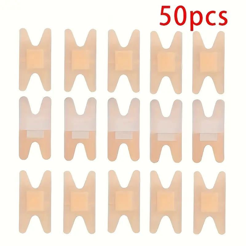 50pcs Sterile Adhesive Bandages 3.8cm - Waterproof Breathable Wound Dressing, Latex-Free First Aid Strips for Cuts & Scrapes