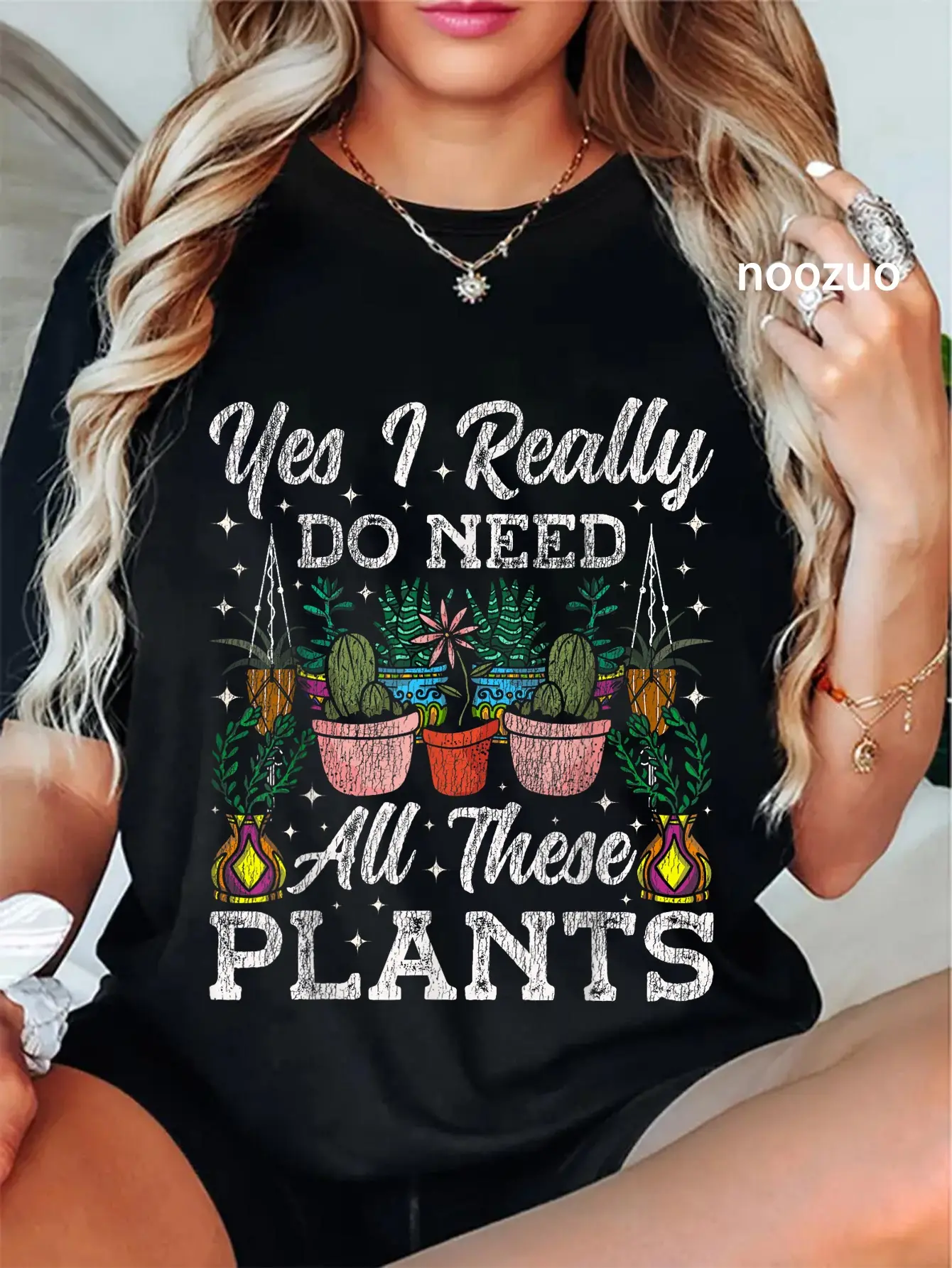 100% Cotton Gardening Potted Plant Cactus Succulent Yes I Really Do Need T-Shirt