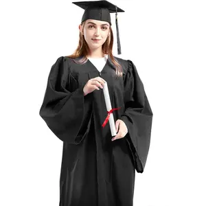 Graduation Cap Gown 2026 Year Charm for College High School Graduates 48" (Fit 5'3"~5'5") BlackGift