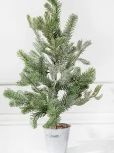 2’ Flocked Potted Pine Tree