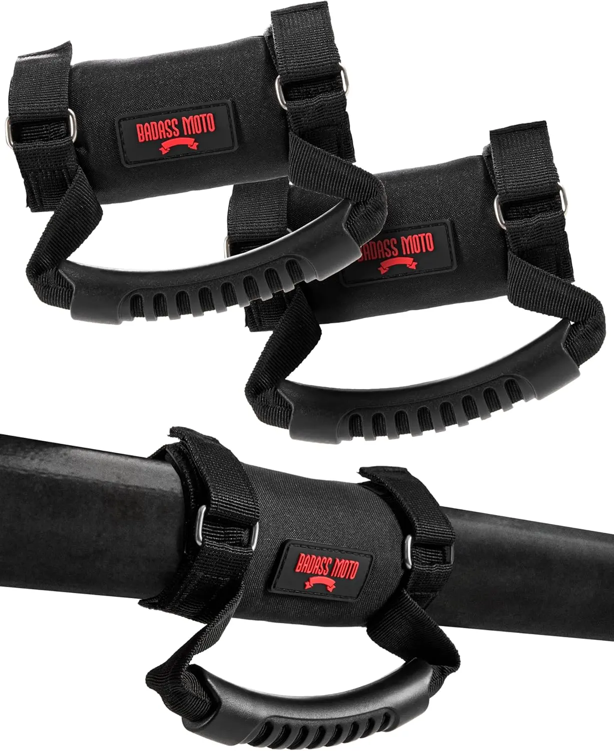 Badass Moto Roll Bar Grab Handles - Motor Parts Accessories for SXS, ATV, UTV Vehicles