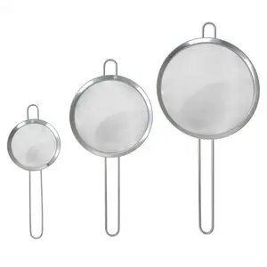 Stainless Steel Fine Mesh Strainer Set, 4", 6", and 8", 3 Piece Kitchen Mesh Strainer, Small and Large Strainers Set